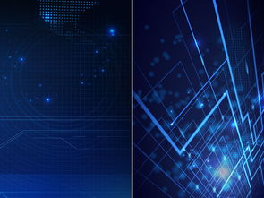 大氣絢麗藍色科技互聯網展板背景圖 高清PSD模板助力商務科技展示